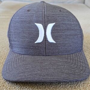 Hurley Nike Dr-Fit Gray Flexfit Baseball Cap Hat - Small/Medium | LIKE NEW